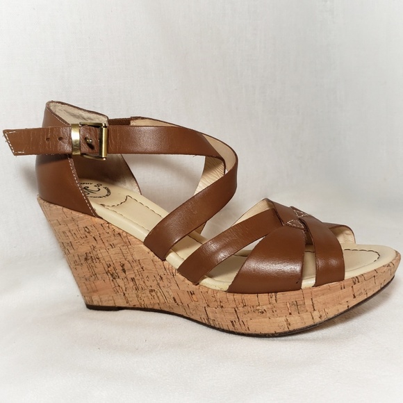 Johnston & Murphy Shoes - Johnson & Murphy Chestnut Leather Wedge 8 EUC